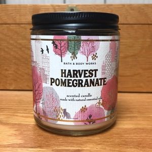 NWT Bath & Body Works Single Wick candle Harvest Pomegranate